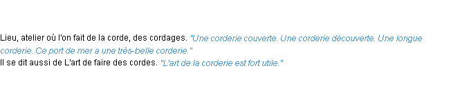 Définition corderie ACAD 1835