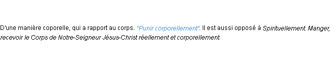 Définition corporellement ACAD 1798