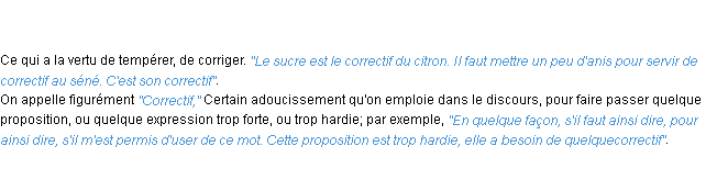 Définition correctif ACAD 1798