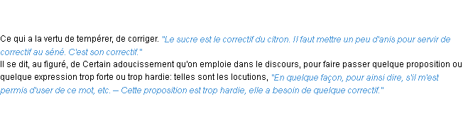 Définition correctif ACAD 1835