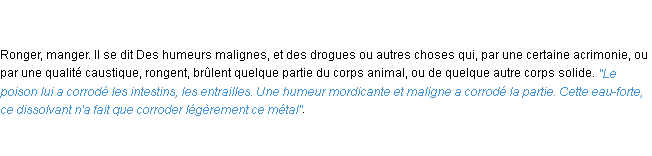 Définition corroder ACAD 1798