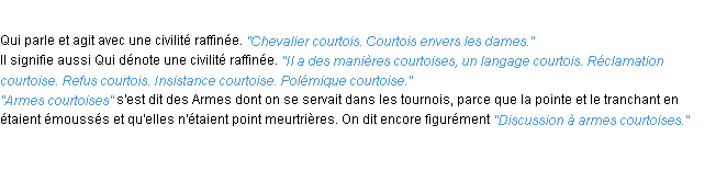 Définition courtois ACAD 1932