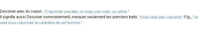 Définition crayonner ACAD 1932