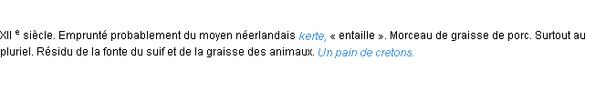 Définition creton ACAD 1986