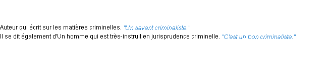Définition criminaliste ACAD 1835