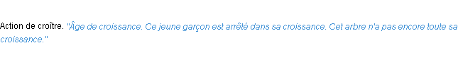 Définition croissance ACAD 1932