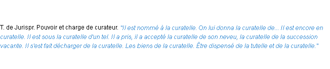 Définition curatelle ACAD 1835