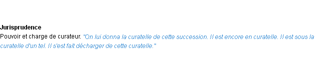 Définition curatelle ACAD 1932