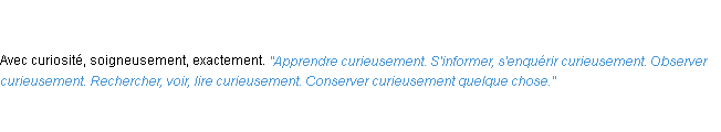 Définition curieusement ACAD 1835