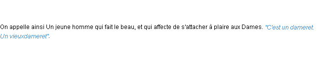 Définition dameret ACAD 1798