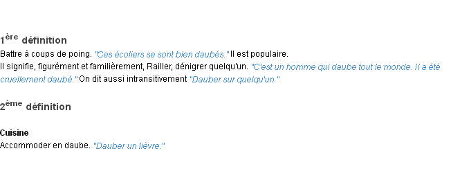 Définition dauber ACAD 1932