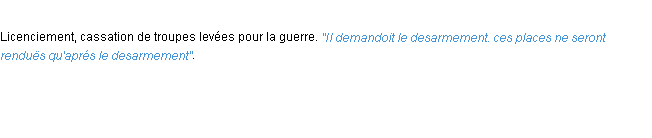 Définition desarmement ACAD 1694