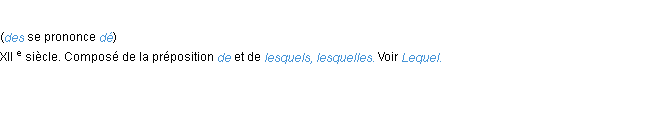 Définition desquels ACAD 1986