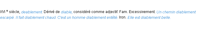 Définition diablement ACAD 1986