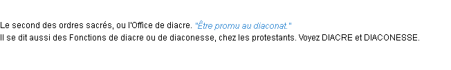 Définition diaconat ACAD 1932