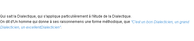 Définition dialecticien ACAD 1798