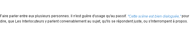 Définition dialoguer ACAD 1798