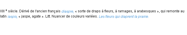 Définition diaprer ACAD 1986