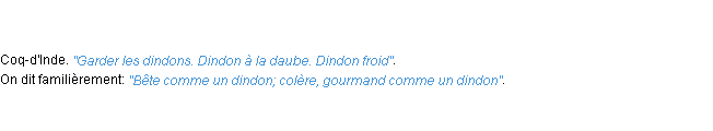 Définition dindon ACAD 1798
