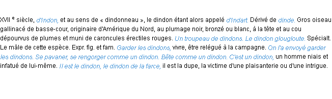 Définition dindon ACAD 1986