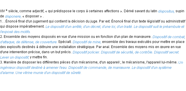 Définition dispositif ACAD 1986