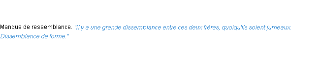 Définition dissemblance ACAD 1835