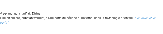 Définition dive ACAD 1835