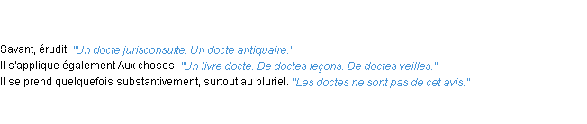 Définition docte ACAD 1835