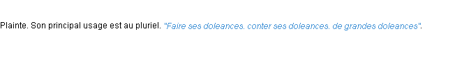 Définition doleance ACAD 1694