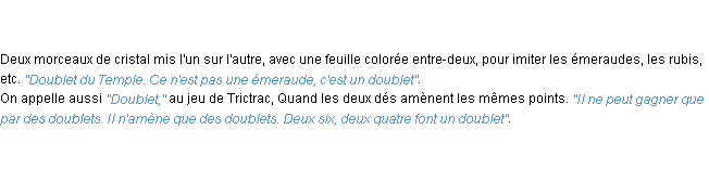 Définition doublet ACAD 1798
