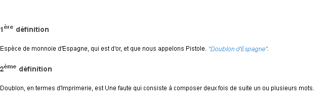 Définition doublon ACAD 1798