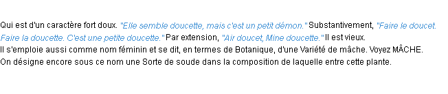 Définition doucet ACAD 1932