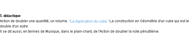Définition duplication ACAD 1932