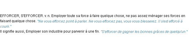Définition efforcer ACAD 1798