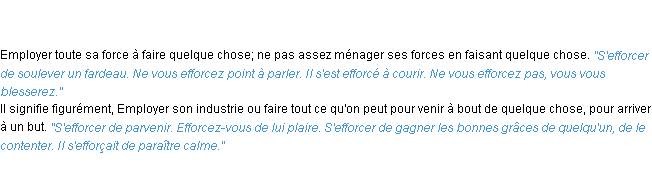 Définition efforcer ACAD 1835