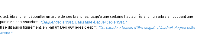 Définition elaguer ACAD 1798