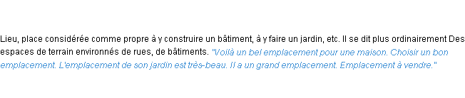 Définition emplacement ACAD 1835