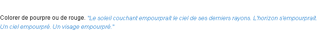Définition empourprer ACAD 1932