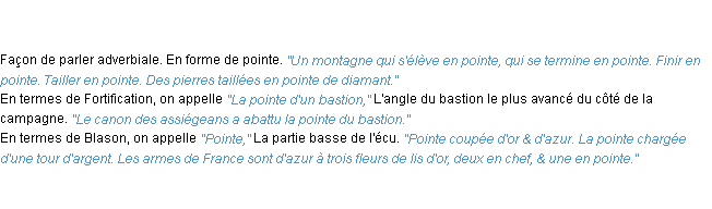 Définition en pointe ACAD 1762