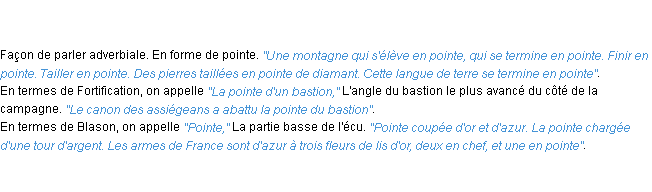 Définition en pointe ACAD 1798