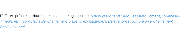 Définition enchantement ACAD 1798