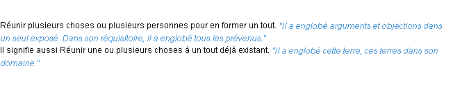 Définition englober ACAD 1932