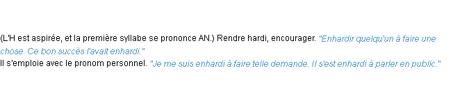 Définition enhardir ACAD 1835