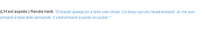Définition enhardir ACAD 1932