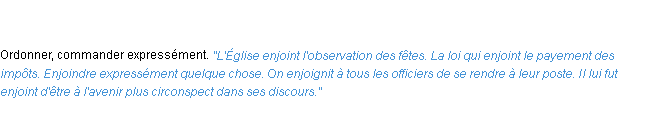 Définition enjoindre ACAD 1835