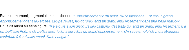 Définition enrichissement ACAD 1798