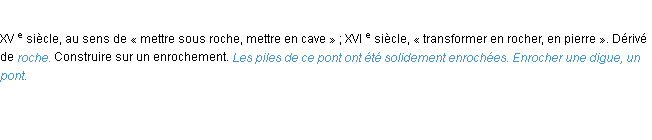 Définition enrocher ACAD 1986