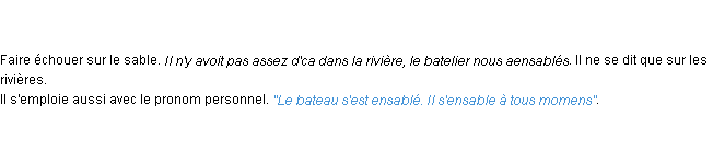 Définition ensabler ACAD 1798