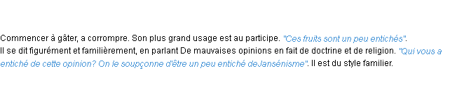 Définition enticher ACAD 1798