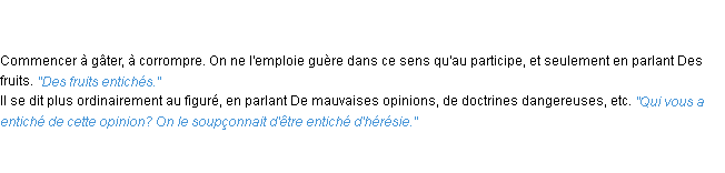 Définition enticher ACAD 1835